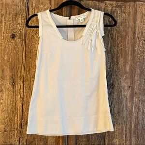BANANA REPUBLIC ECRU DISTRESSED COTTON TOP
